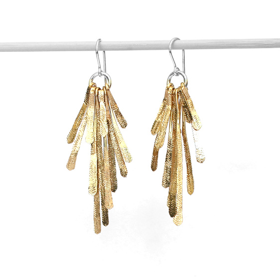 flutter statement earrings gold jewellery sunshine summer sterling silver