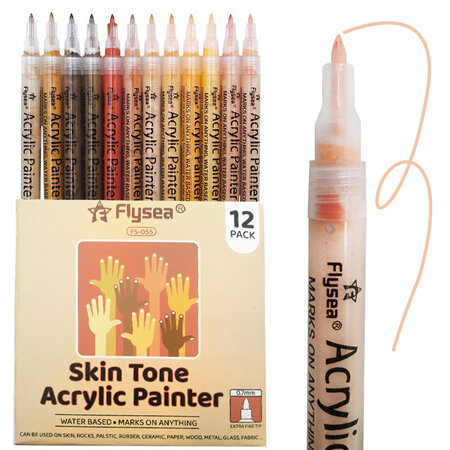 Flysea Acrylic Paint Markers - Skin Tone