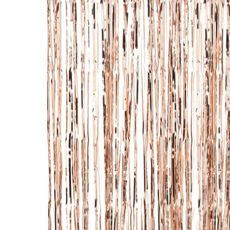 Foil curtain - rose gold