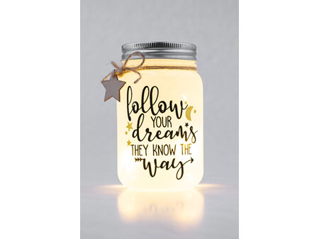 Follow Your Dreams Sparkle Jar