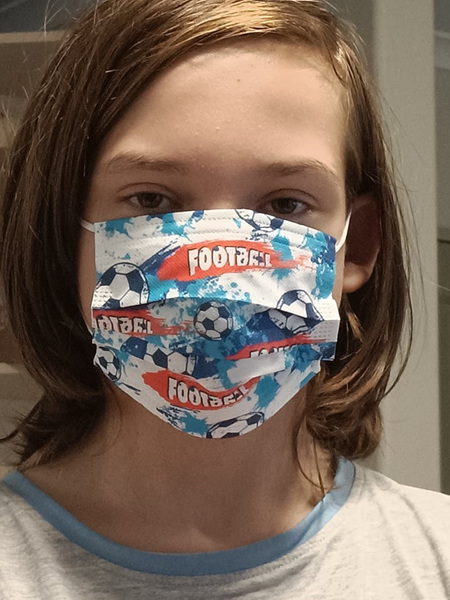 Football 5pk Disposable Masks (Kids)