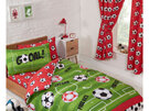 Football Goal Red Reversible Single Duvet Cover Set