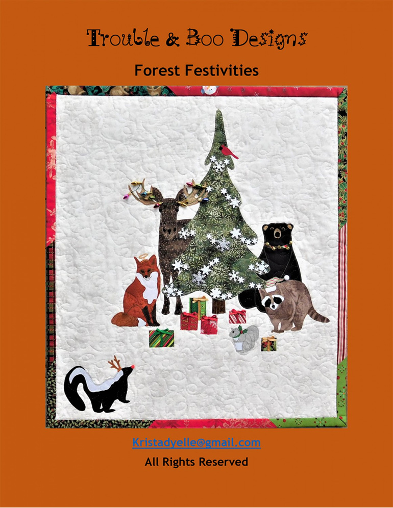 Forest Festivities Quilt Pattern from Trouble & Boo Designs
