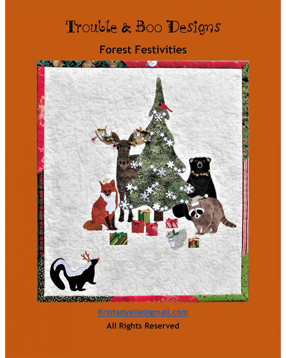 Forest Festivities Quilt Pattern from Trouble & Boo Designs