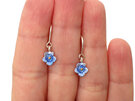forget me not blue flowers drop earrings sterling silver floral botanical tiny