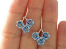 forget me not blue flowers hoop earrings sterling silver lily griffin handmade