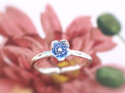 forget me not flower blue sterling silver adjustable ring lily griffin nz