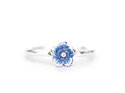 forget me not flower blue sterling silver adjustable ring lilygriffin nz jewelry