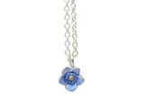 forget me not flower blue sterling silver lily griffin nz  gift necklace pendant