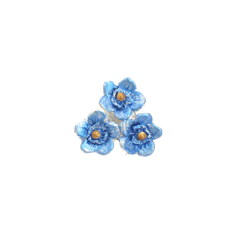 Forget Me Not Flower bouquet blue wedding lapel pin luck lilygriffin nz jeweller