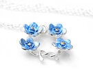 forget me not flower posey posy ribbon necklace pendant lily griffin jewellery