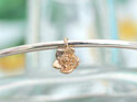 forget me not flower solid 9k gold sterling silver bangle lilygriffin nz jewelry