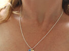 forget me not flower solid gold heart necklace pendant lily griffin nz jewellery