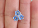 Forget Me Not flowers blue brooch pin sterling silver lilygriffin nz jewellery