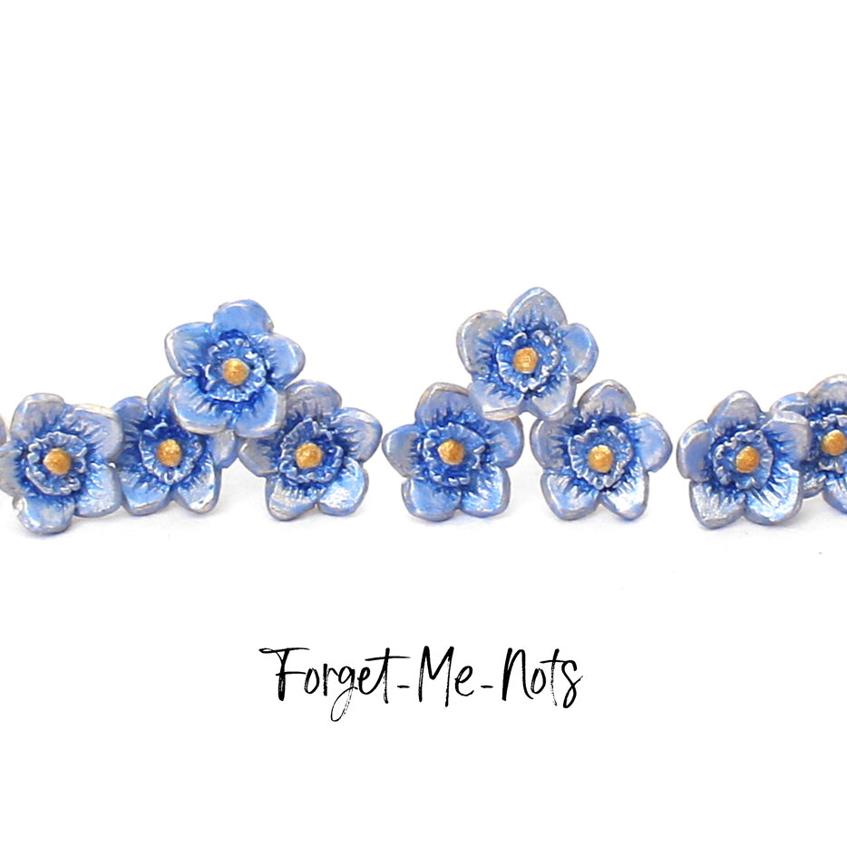 forget me not flowers blue earrings necklaces handmade nz lilygriffin