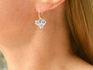 forget me not flowers blue sterling silver hoop earrings handmade nz lilygriffin