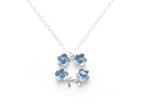 forget me not flowers blue sterling silver lilygriffin jewellery nz pendant
