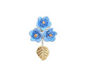 forget me not flowers cluster bouquet wedding lapel pin brooch lilygriffin nz