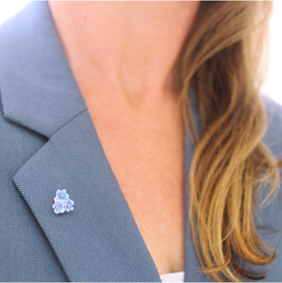 forget me not flowers posy brooch wedding lucky pin lily griffin jewellery