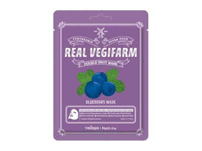 FORTHESKIN SUPER FOOD R/VEGIFARM DOUBLE SHOT MASK-Blueberry