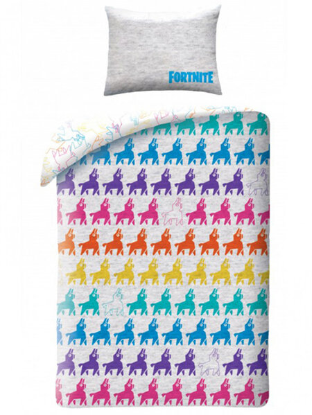 Fortnite Llama Single Duvet Cover Set - Large European Pillowcase - 100% Cotton