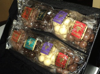 Four pack of chocolate nuts