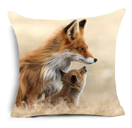 Fox Family Cushion Cover