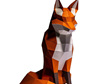 Fox origami art model