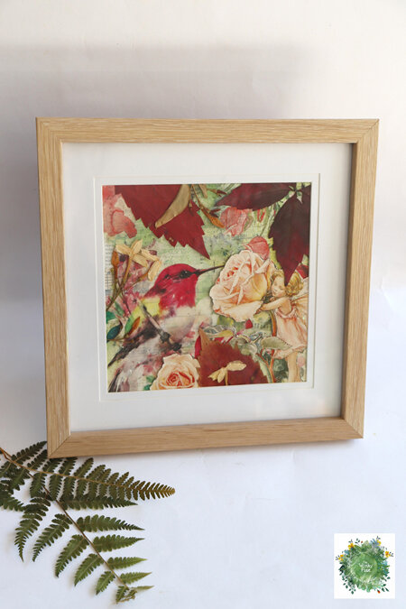 Framed Pressed Flowers - Rose