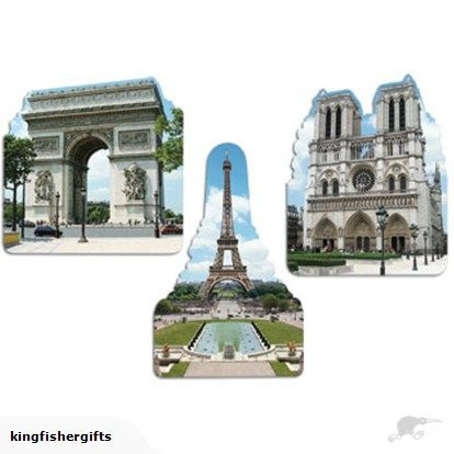 French Monuments cutouts pack of 3