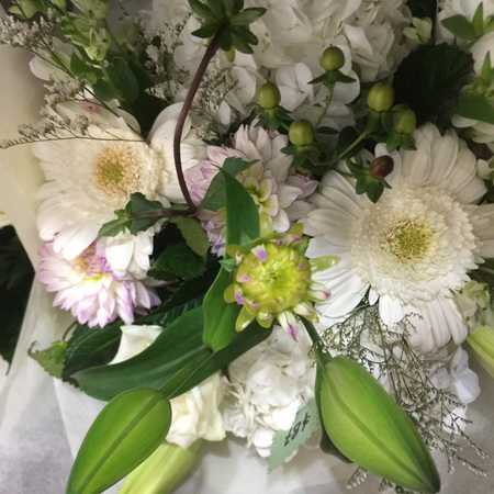Fresh White, Cream, Green Toned Bouquets & Posies