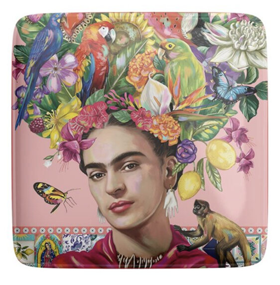 frida kahlo mexican dreams fridge magnet floral monkey