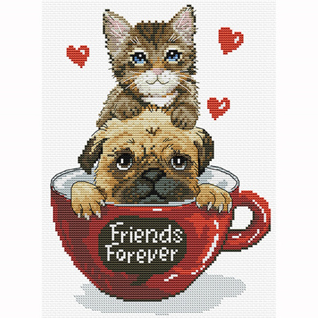 Friends Forever No-Count Cross Stitch