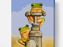 Frogs on Tap - Paint By Numbers - Canvas on Wooden Frame