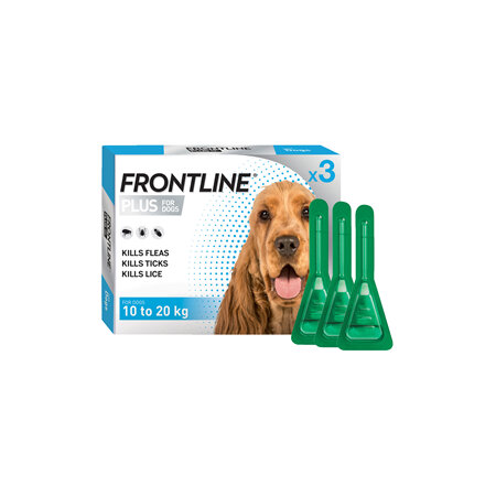 FRONTLINE PLUS for Dogs - 10.1-20kg - triple pack