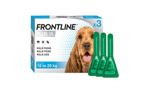 FRONTLINE PLUS for Dogs - 10.1-20kg - triple pack