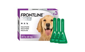 FRONTLINE PLUS for Dogs - 20.1 - 40kg - triple pack