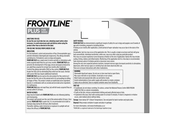 FRONTLINE PLUS for Dogs - 40.1-60kg - triple pack