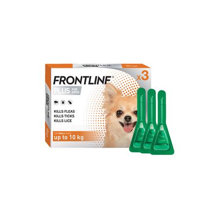 FRONTLINE PLUS for Dogs - Up to 10kg - triple pack