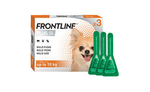 FRONTLINE PLUS for Dogs - Up to 10kg - triple pack