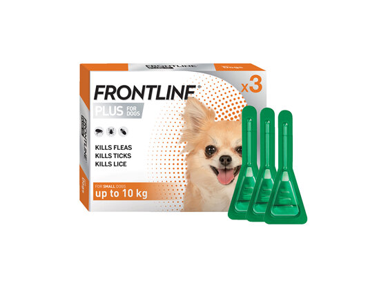 FRONTLINE PLUS for Dogs - Up to 10kg - triple pack