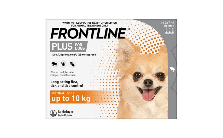 FRONTLINE PLUS for Dogs - Up to 10kg - triple pack