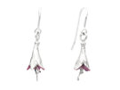 fuchsia flowers native sterling silver earrings purple pink floral lilygriffin