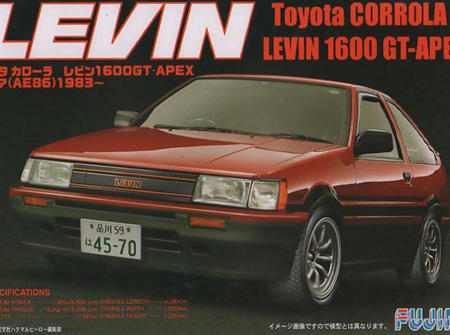 Fujimi 1/24 03865 Toyota Corrola Levin 1600 GT-Apex AE86 1983
