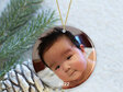 Full photo Ceramic personalised Christmas ornament