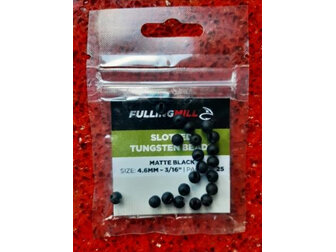 Fulling Mill Slotted Tungsten Beads - 4.6mm Matte Black