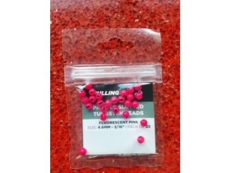 Fulling Mill Slotted Tungsten Beads - 4.6mm Fl. Pink
