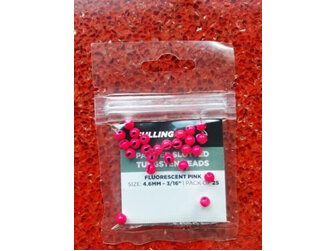 Fulling Mill Slotted Tungsten Beads - 4.6mm Fl. Pink