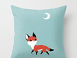 Funky cushion cover for kids room - fox