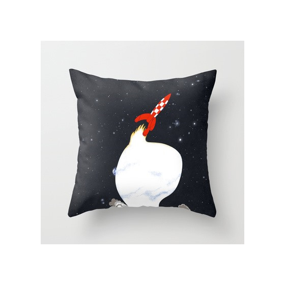 Funky cushion cover for kids room - Rocket